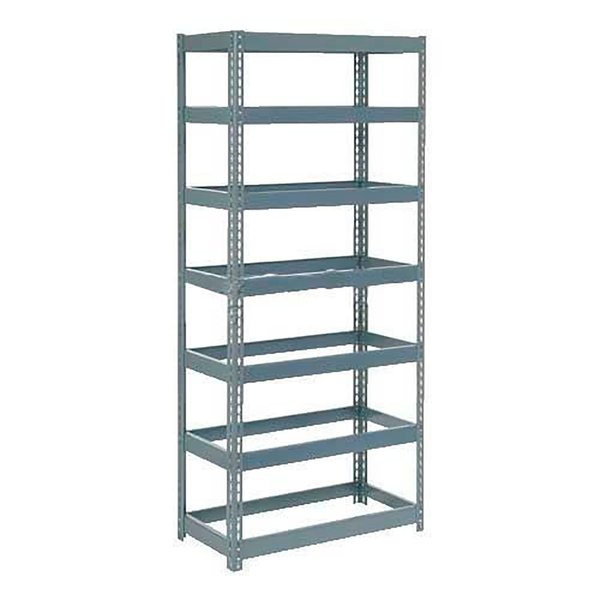 Global Industrial Extra Heavy Duty Shelving 36W x 18D x 96H With 7 Shelves, No Deck, Gray B2297241